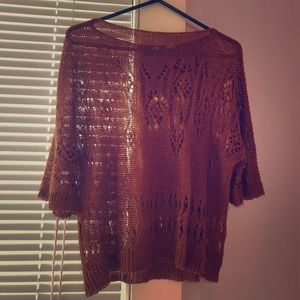 Burnt orange, knitted sweater from Anthropologie